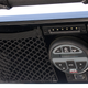 Sound system controls. The entire system fits between the diagonal roll bars behind your head.